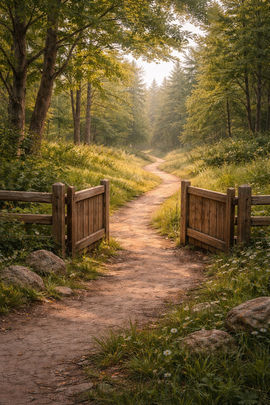 Gate entering to path
